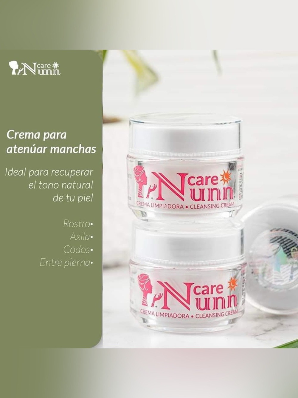 Nunn Care Crema 100% Original Cleansing Cream - White & Pink
